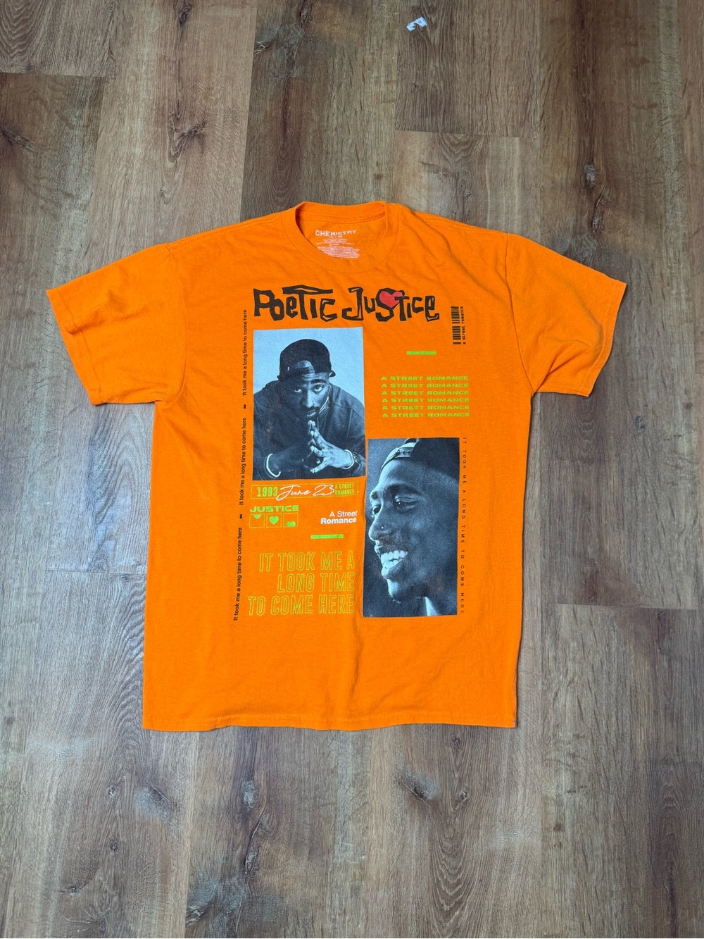 'Poetic Justice' Orange Tupac Tee